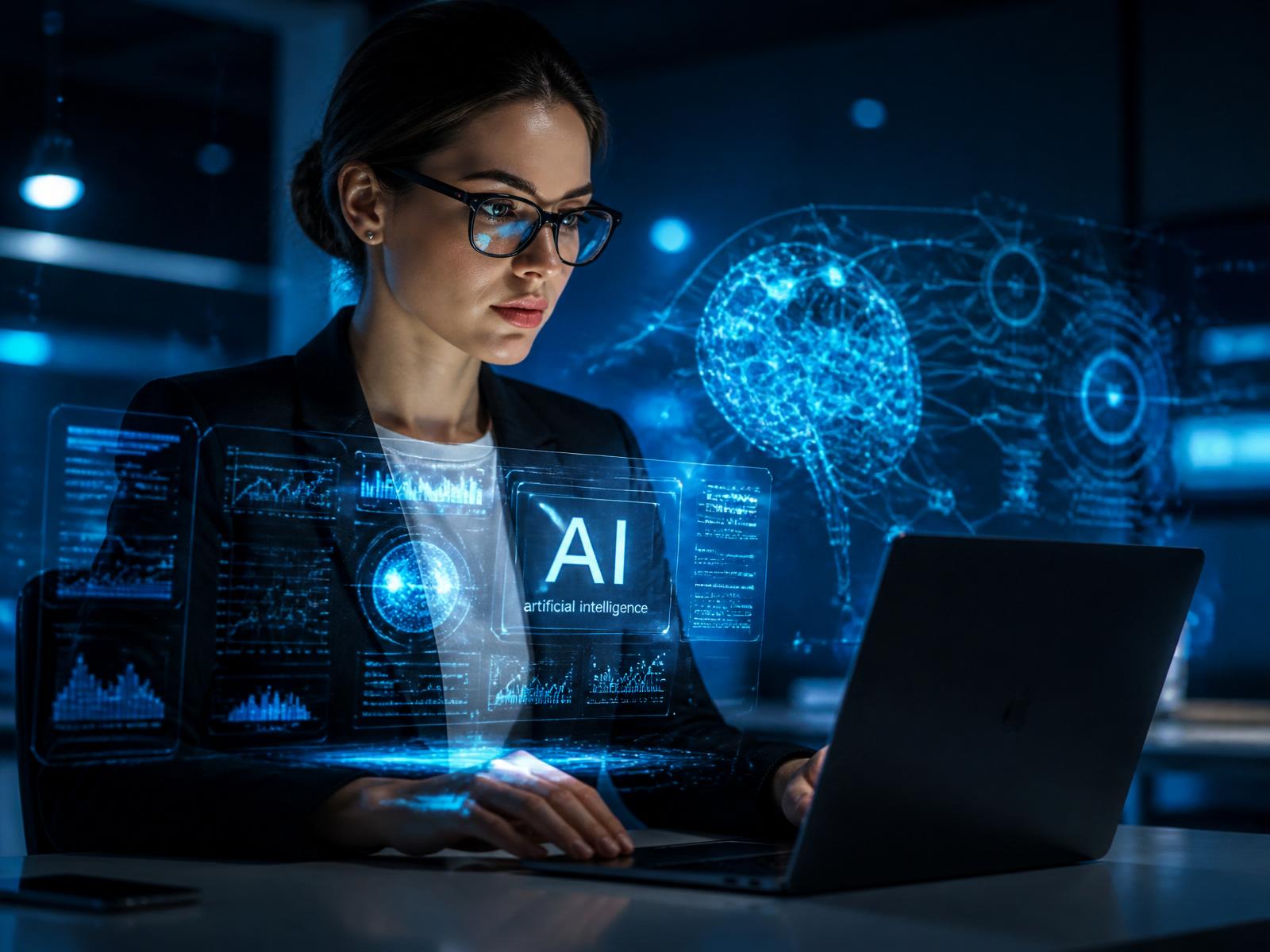 Profesional usando Inteligencia Artificial